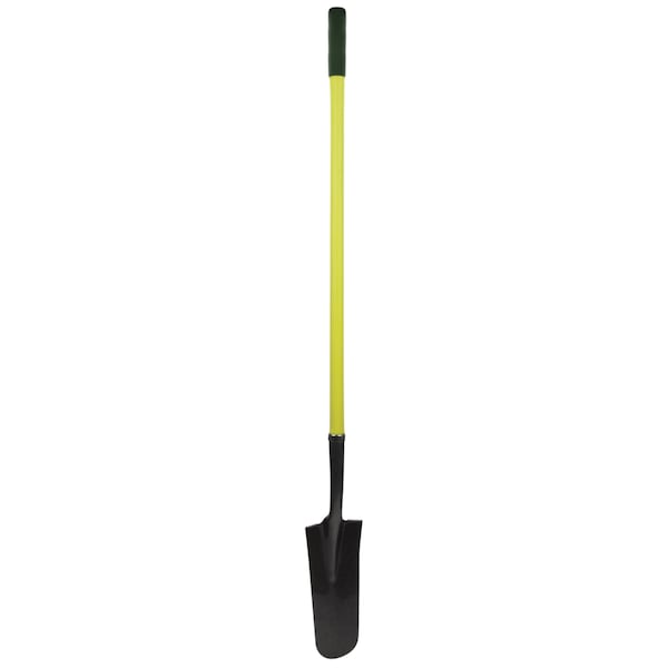 Dottie Drain Spade Shovel, 12 ga AISI 1055 Carbon Steel Blade, 48" L Yellow Fiberglass Handle SHD - main